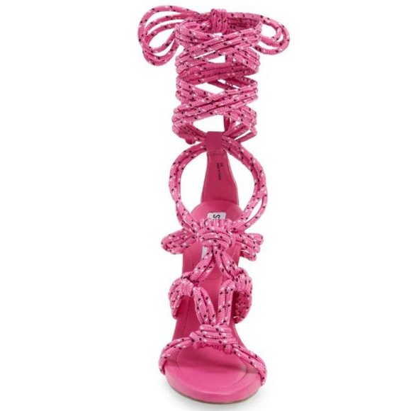 Steve Madden Fiore Ankle Tie Sandal - Pink - Picture 5 of 6